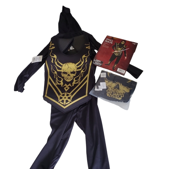 NWT Skull Ninja  Fun World Boy's Halloween Costume Size S (6/7) - Picture 3 of 13
